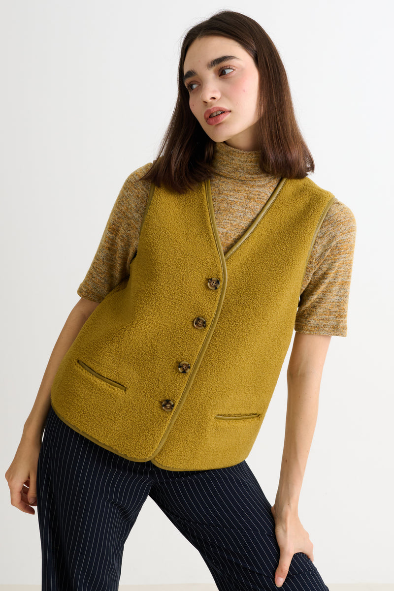 Chris Borg Waistcoat – Mustard - Front