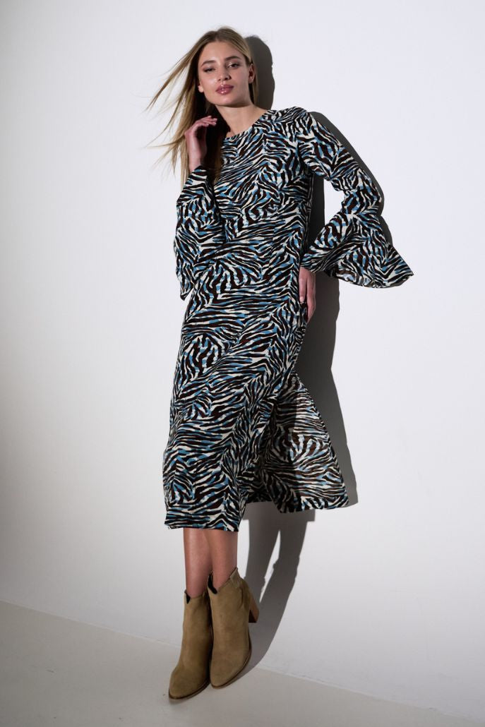Candra Roar Print Midi Dress - Front