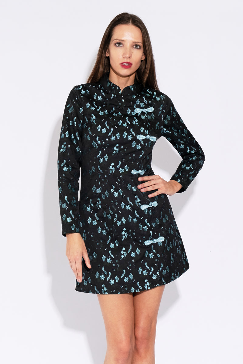 Jun Shanghai Brocade Mini Dress - Front