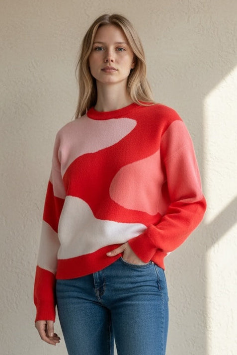Louche Delaney Swirl Design Sweater - Front