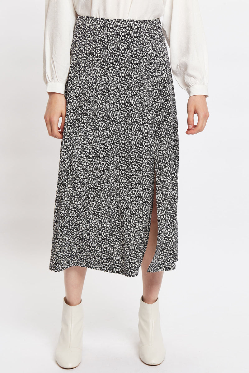 Louche Kiyo Candy Bud Print Midi Skirt - Front