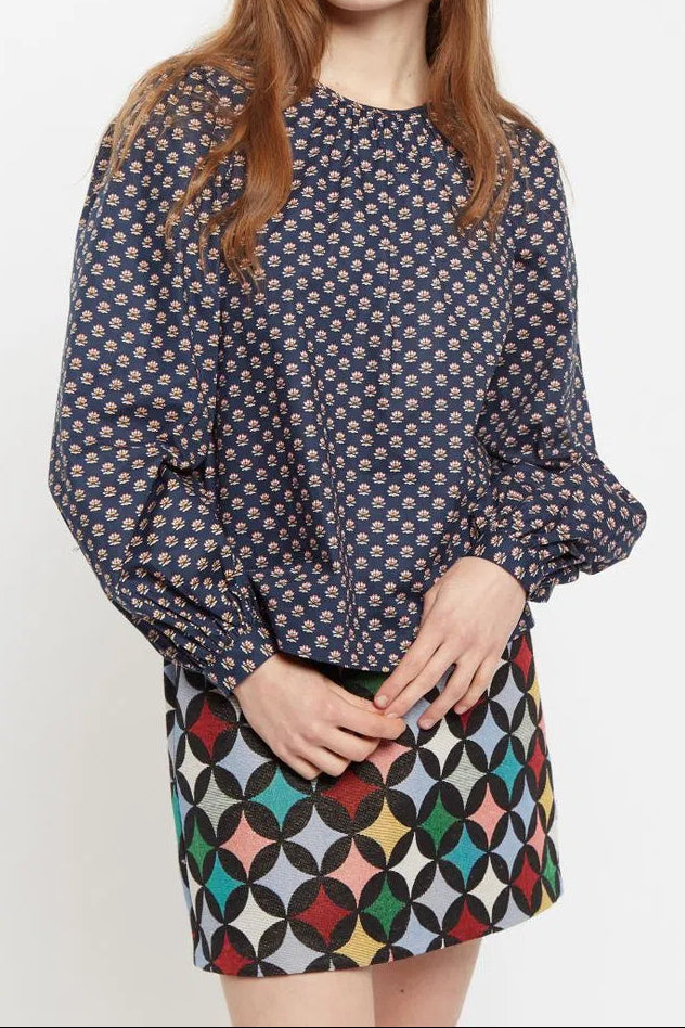 Louche Pax Jaipur Print Long Sleeved Blouse - Front