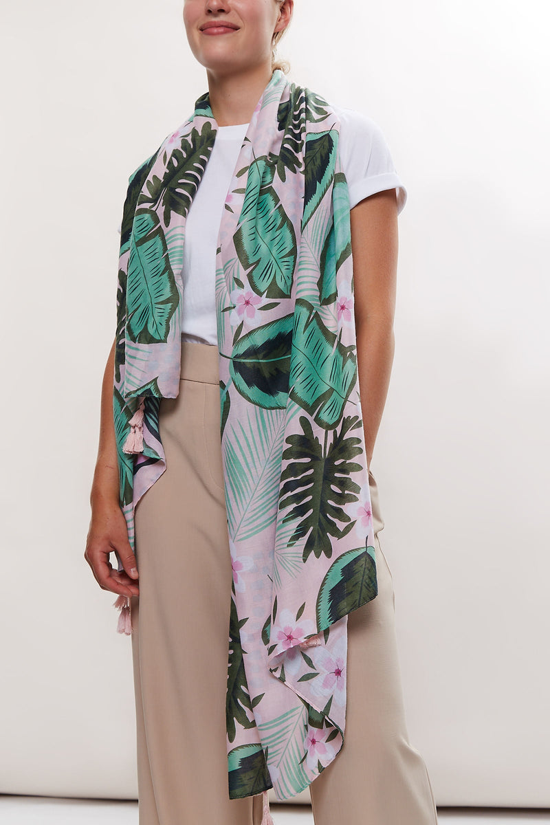 Louche Plant Lady Printed Scarf - Front