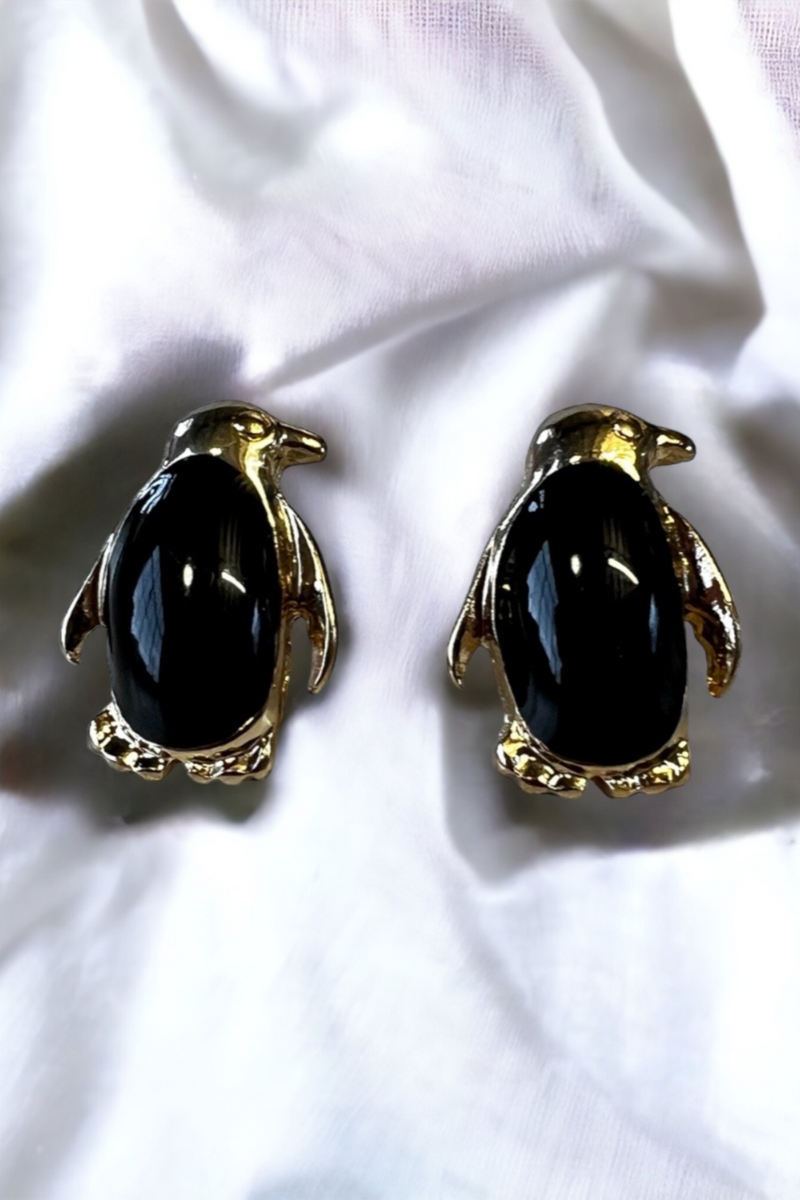 Penguin Stud Earrings - Front