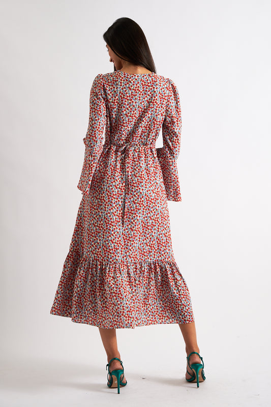 Bathilde Strawberry Fields Print Midi Dress