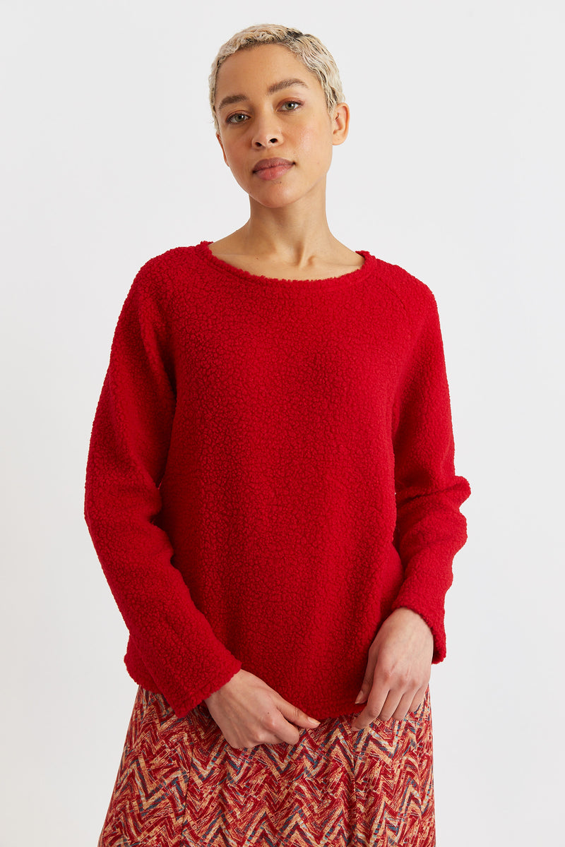 Blanka Borg Sweatshirt - Red - Front