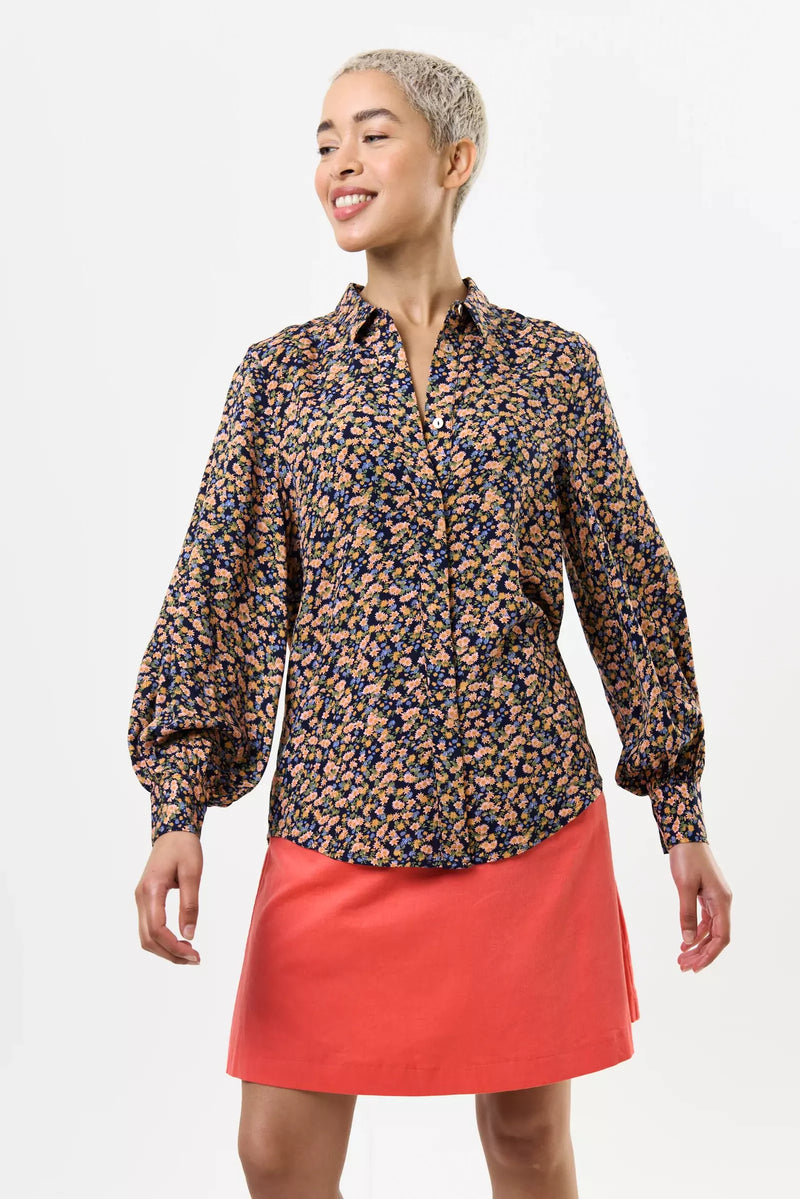 Byron Spring Ditsy Shirt - Peach - Front