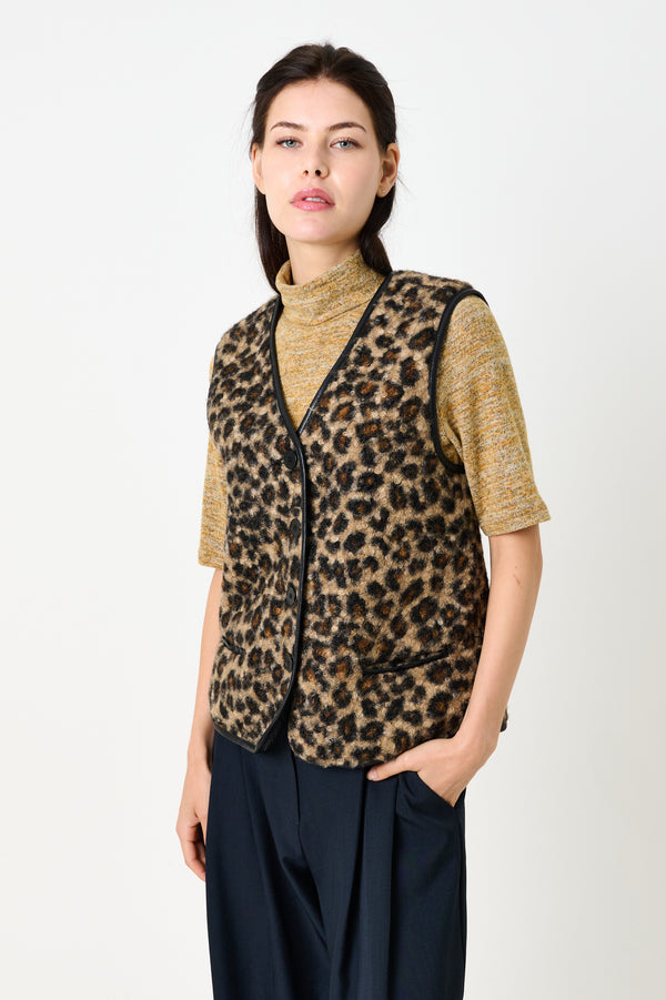 Chris Animal Gilet - Taupe