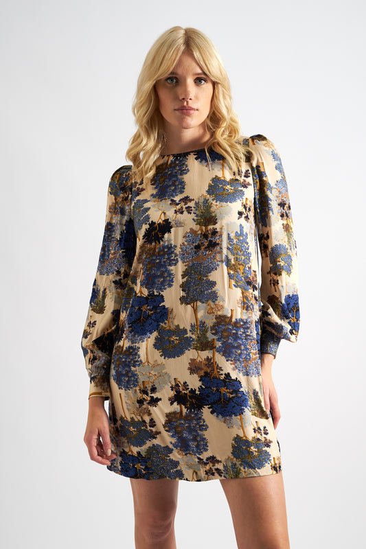 Didee Forest Scape Print Mini Dress - Navy