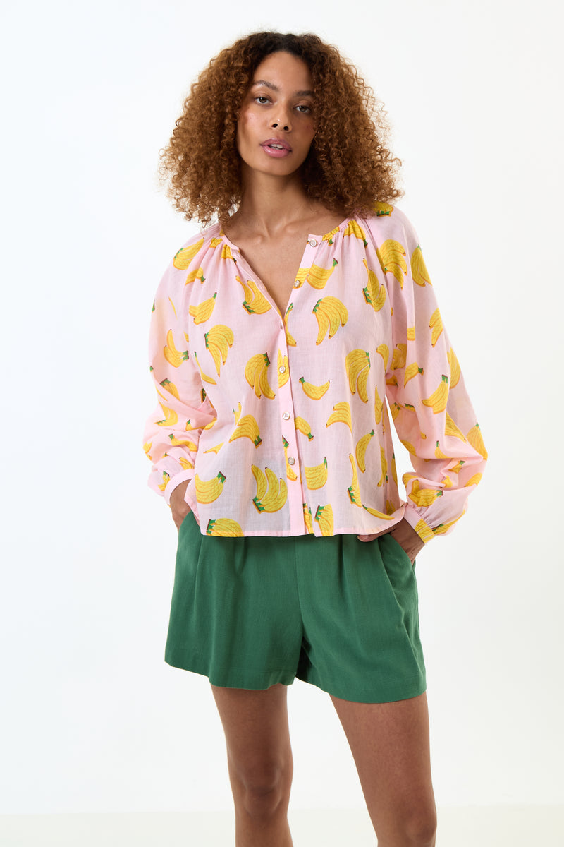 Dita Banana Split Print Blouse - Front
