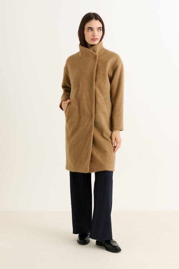 Donalda Camel Cocoon Coat