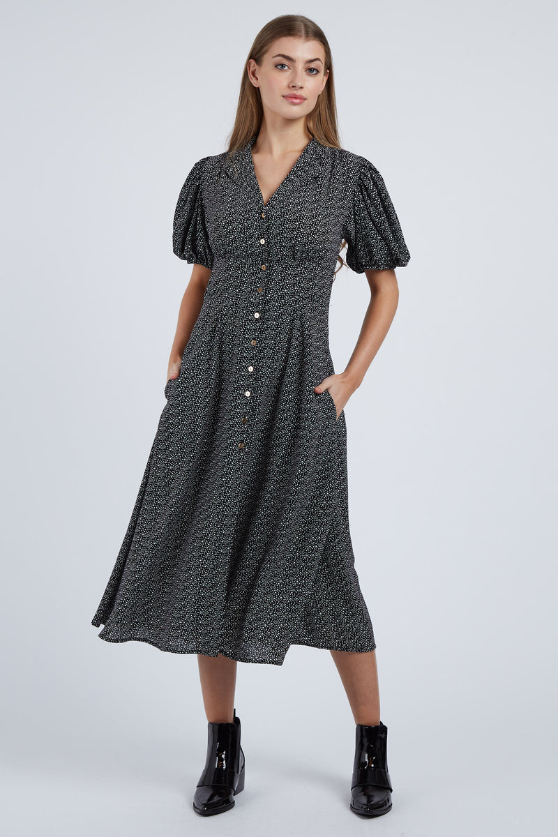 Louche Echo Galaxy Dot Midi Dress - Front