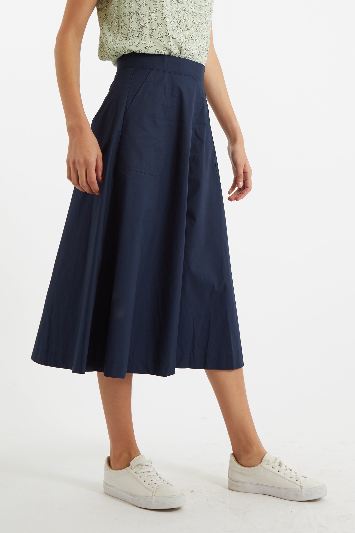 Francoise Poplin Midi Skirt
