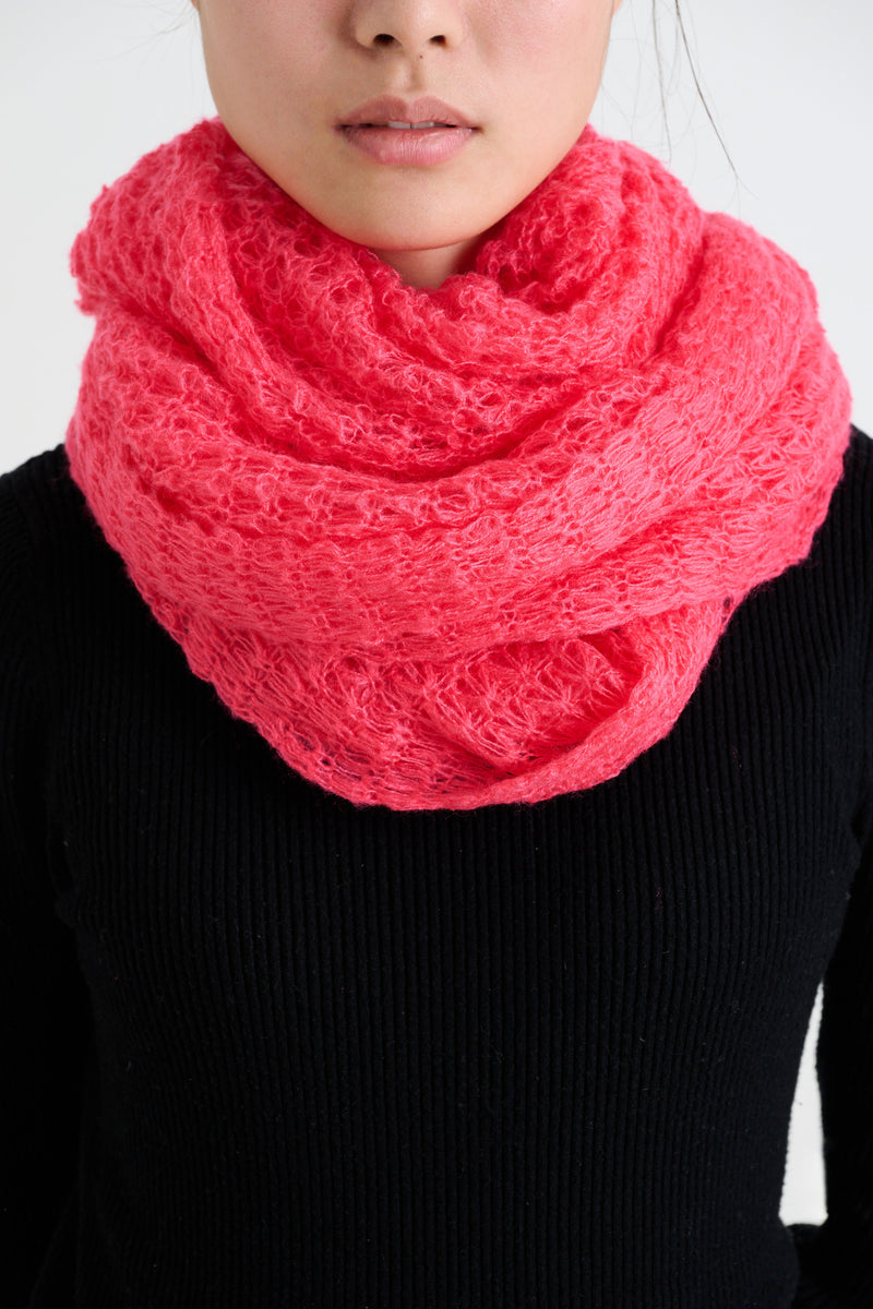 Haversham Pink Knit Snood - Front
