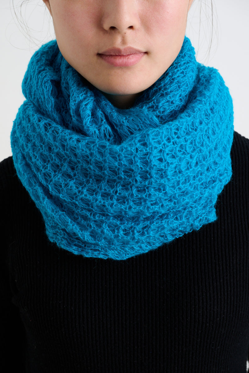 Haversham Turquise Knit Snood - Front