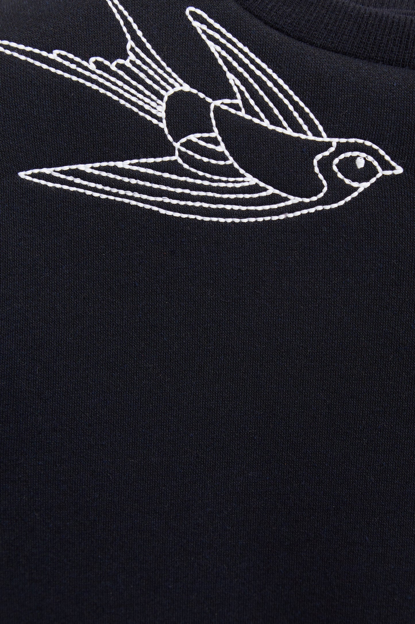 Louche Jan Peace Embroidered Brushed Back Navy