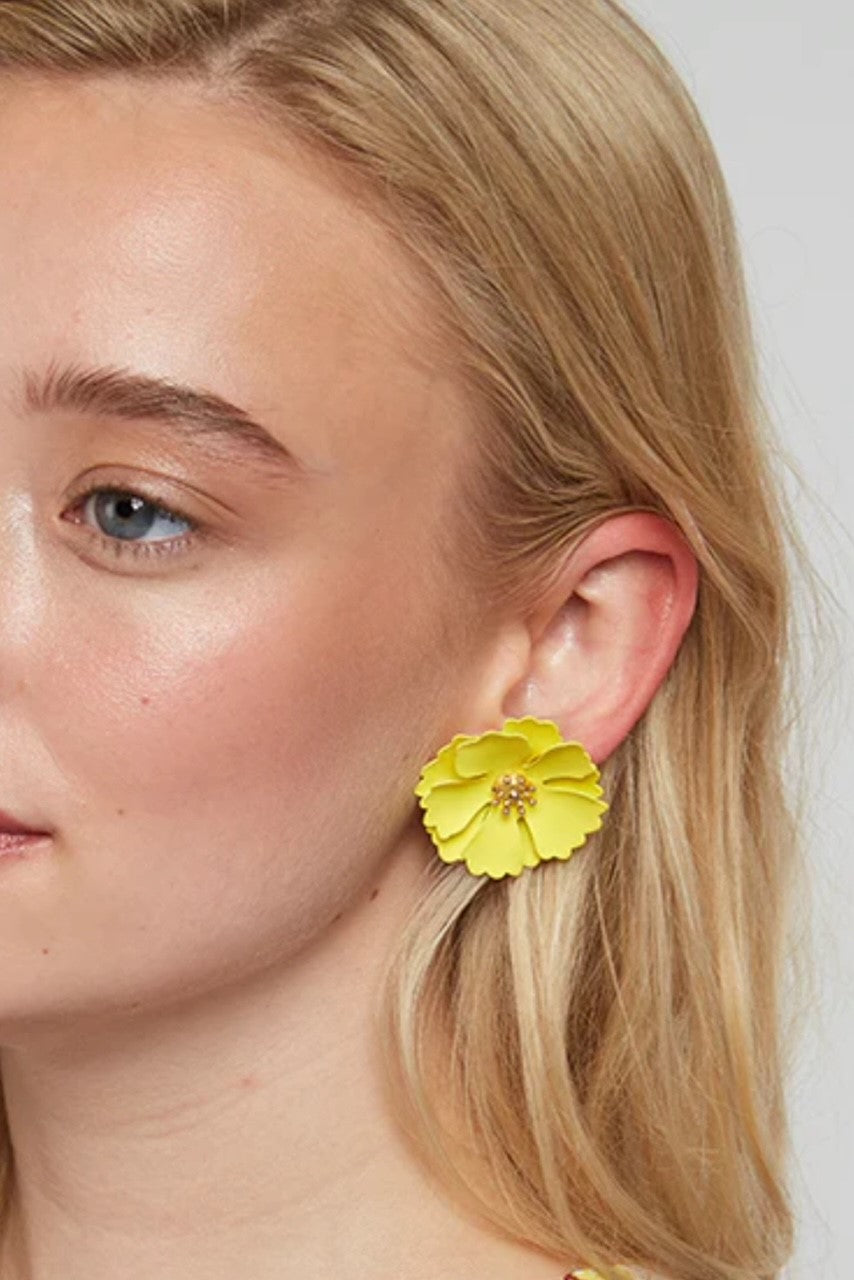 Louche Jalicia Flower Earring - Yellow