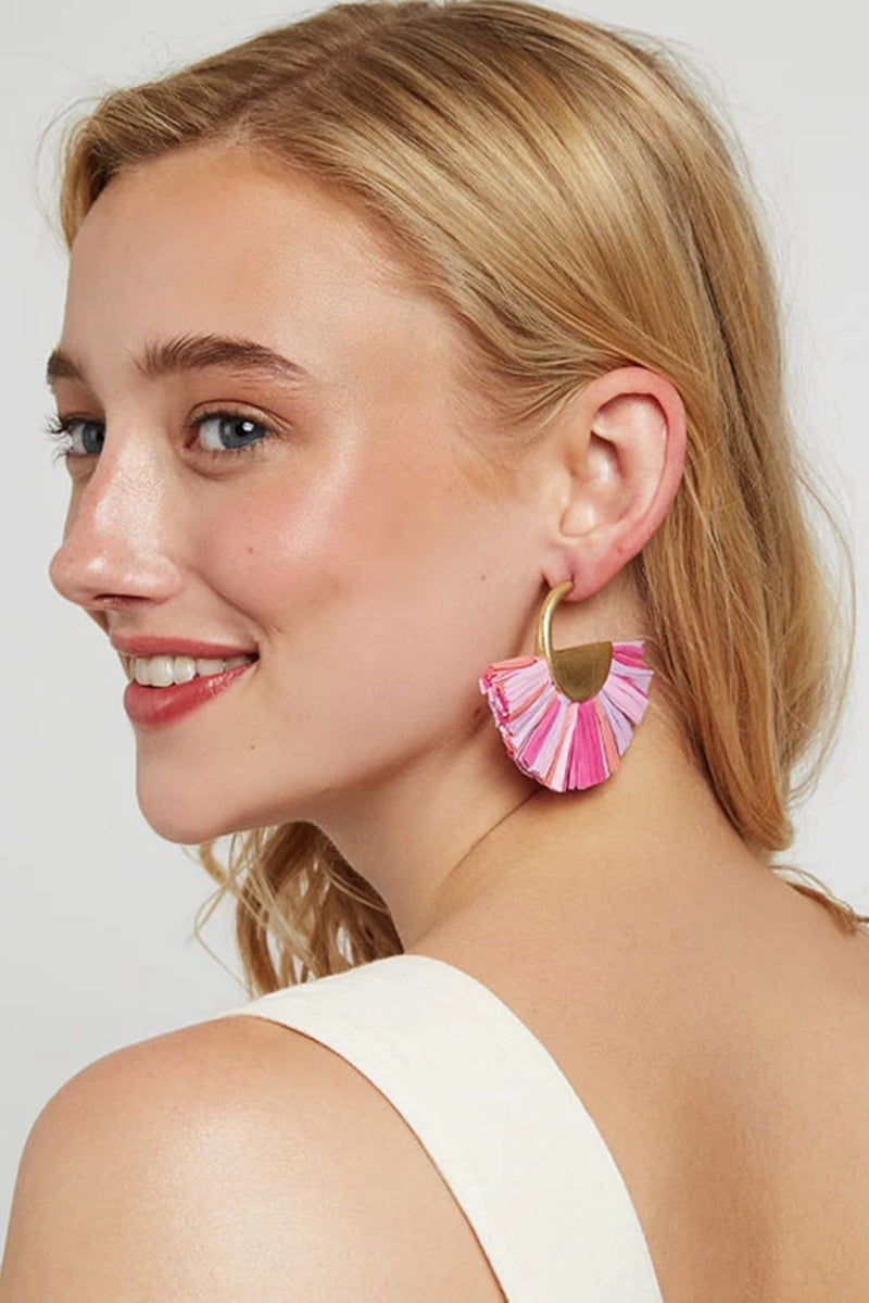 Jeremiah Hoop Tassel Earrings - Front