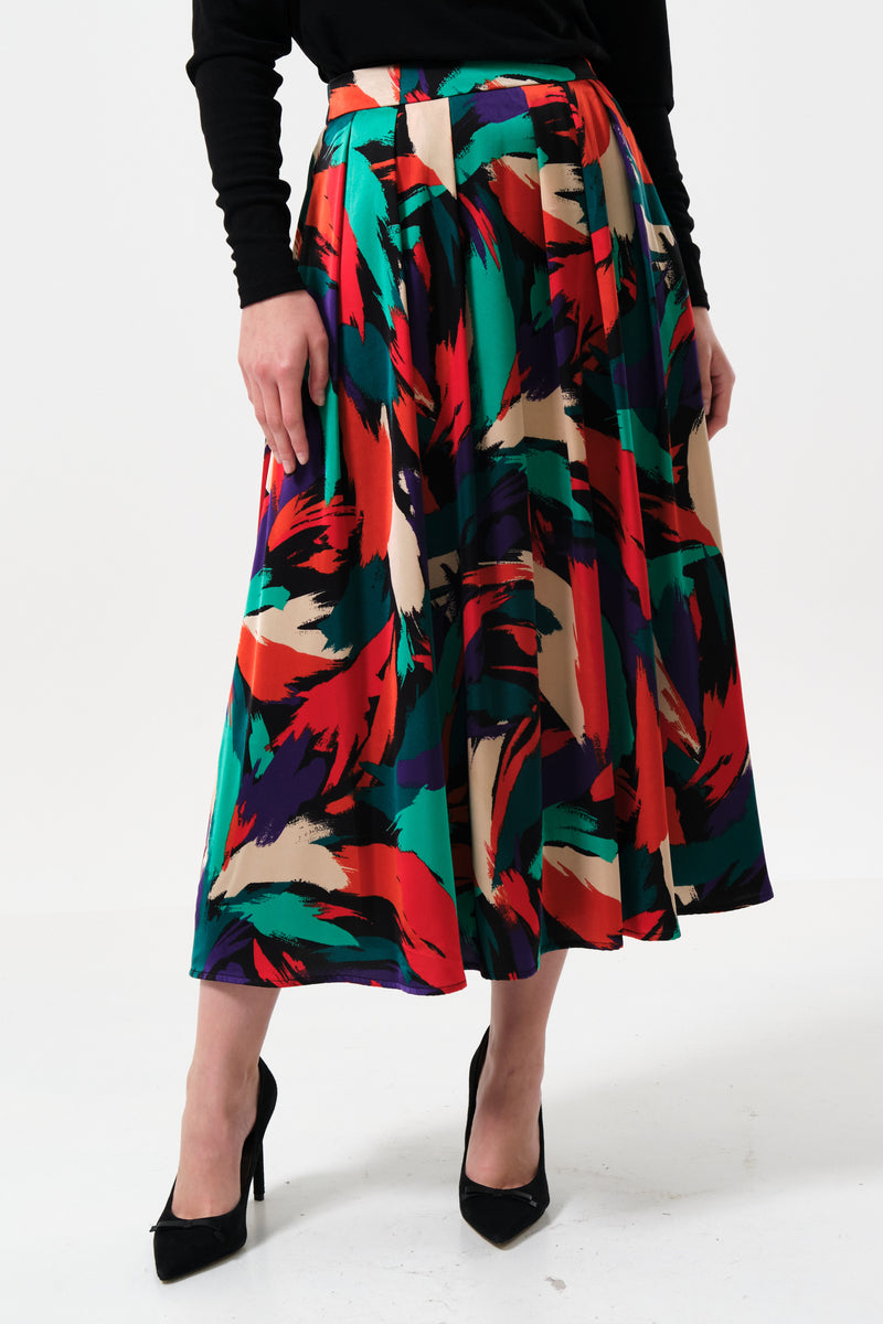 Lizea Hofmann Print Midi Skirt - Front