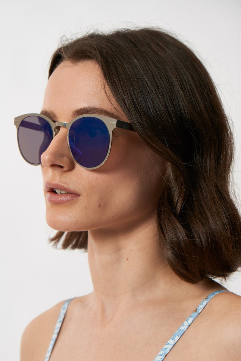 Kiko Round Silver Sunglasses - Front