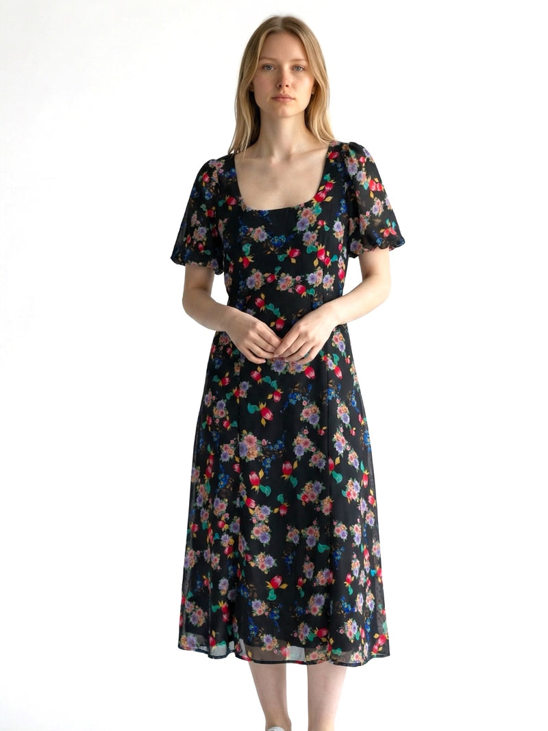 Louche Nadine Carpathian Florals Print Midi Dress - Front