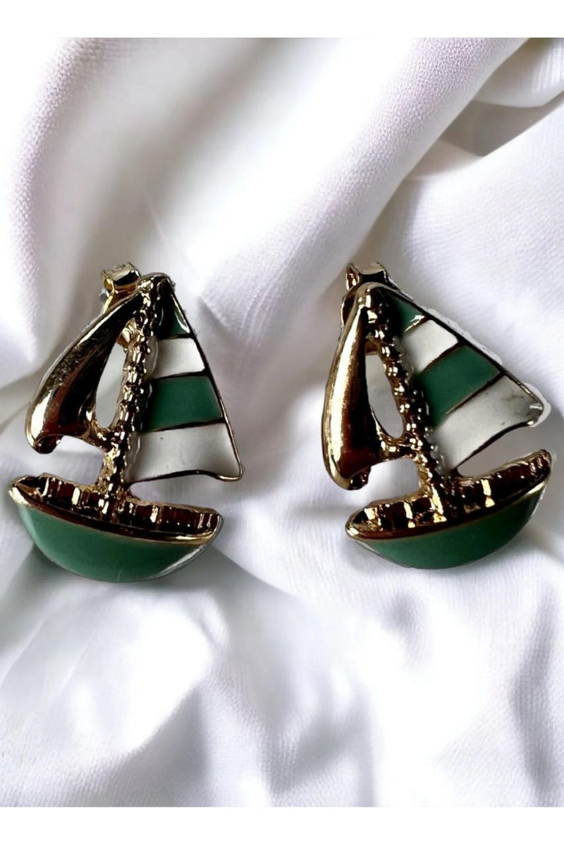 Sailboat Stud Earrings - Front