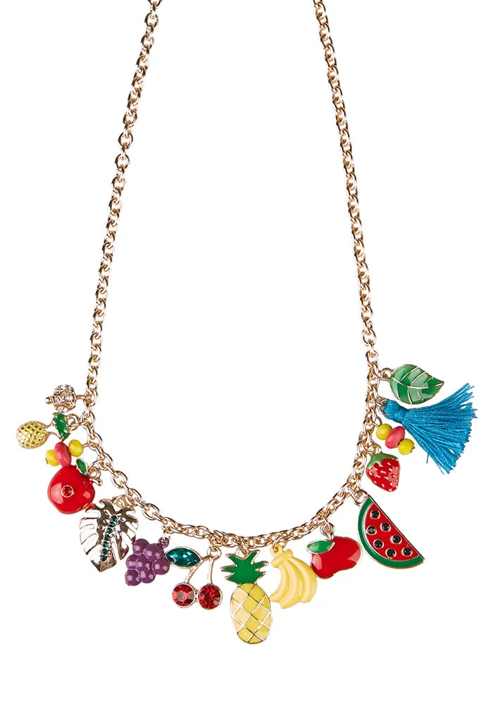 Stella Fruit Charm Gold Necklace - Front