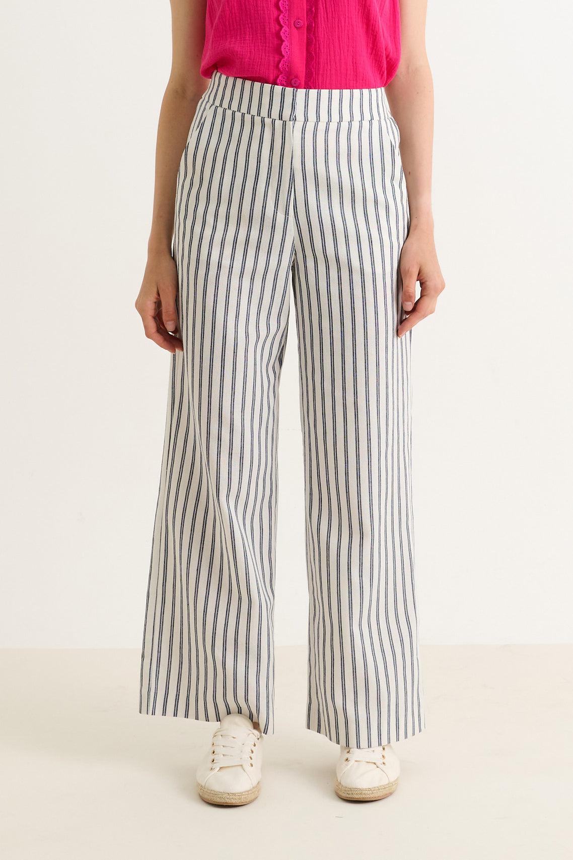 TILDE TICKING STRIPE WHITE NAVY