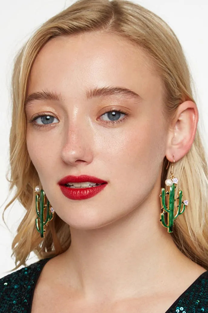 Cody Cactus Earrings - Front