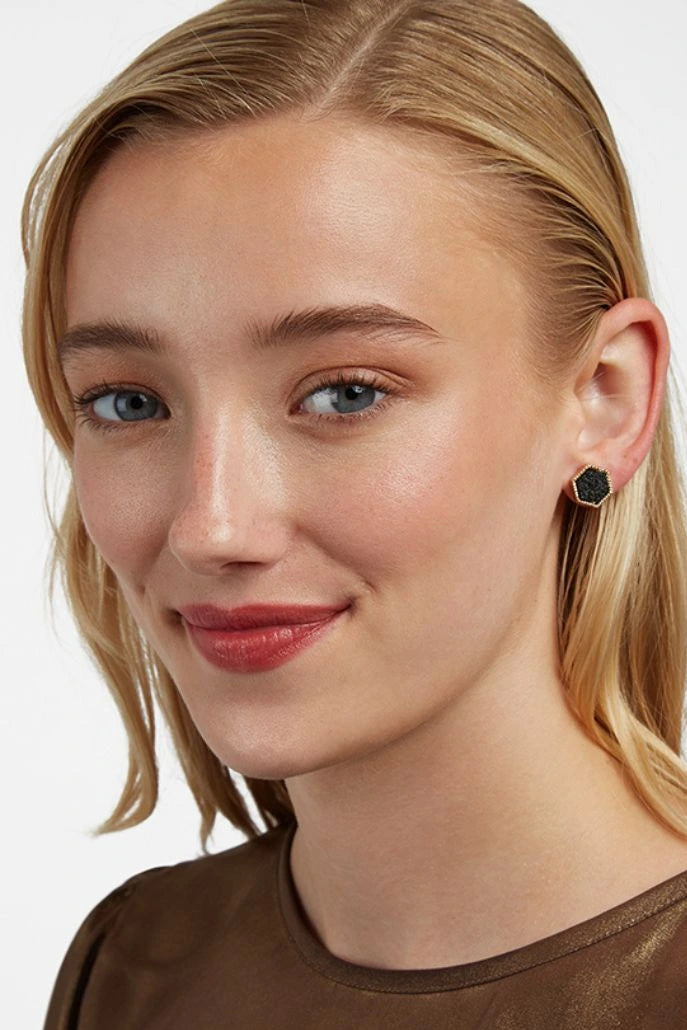 Louche Black Sweety Stud Earrings