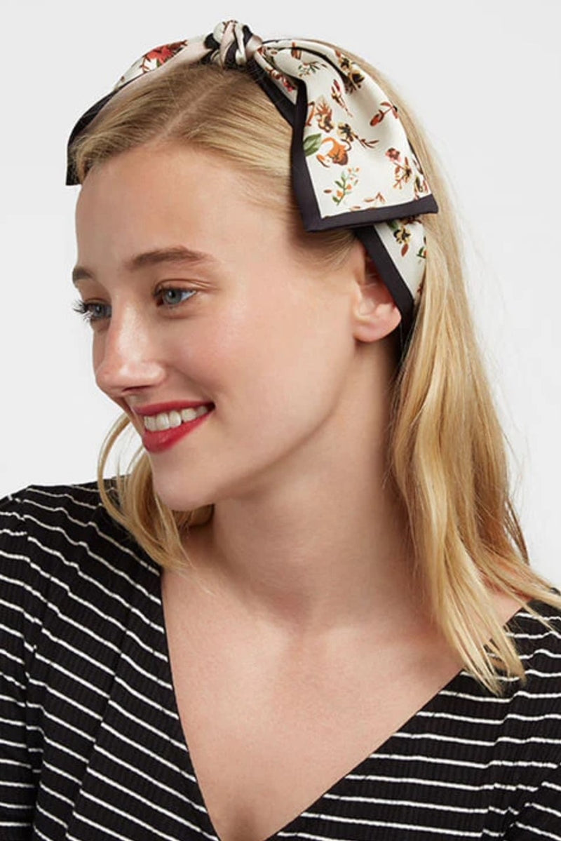 Louche Virginia Floral Narrow Scarf - Front