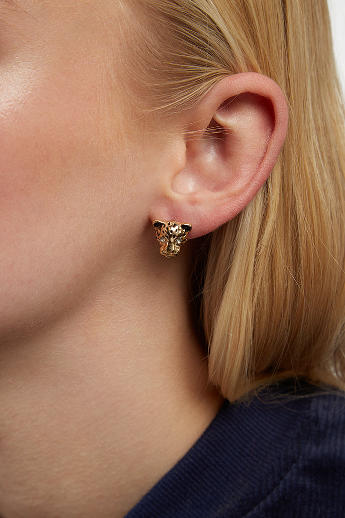 Niger Gold Leopard Earrings