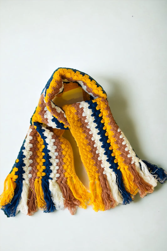 Cami Crochet Striped Scarf