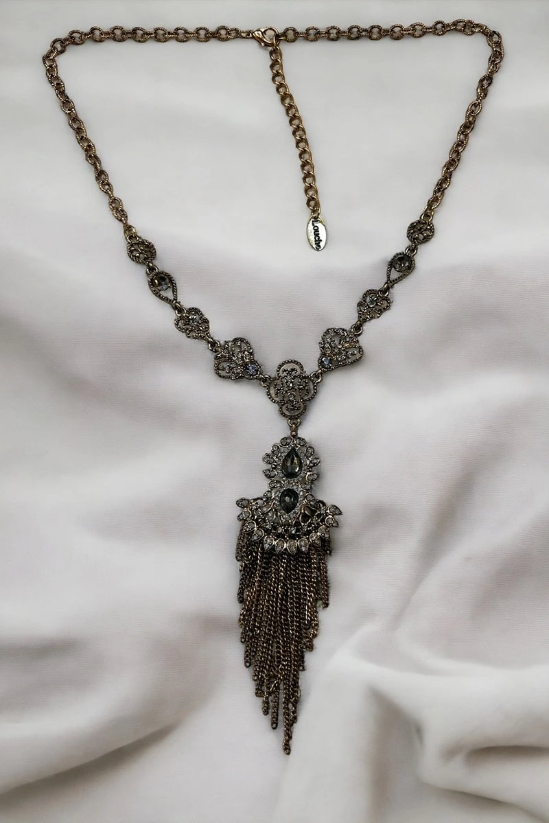 Edith 18ct Gold Plated Pendant Necklace - Front