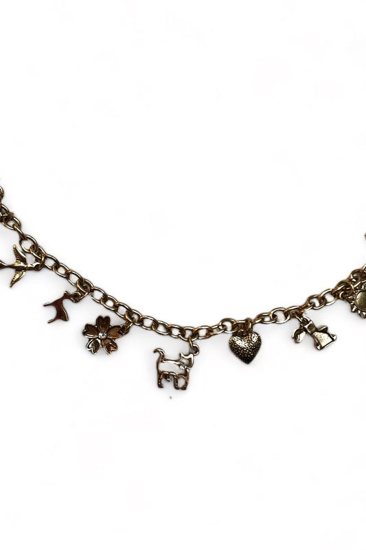 Willow Gold Plated Charm Choker Necklace