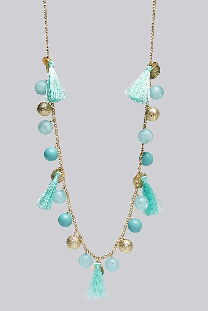 Louche Laura Tassel And Bead Necklace - Gold