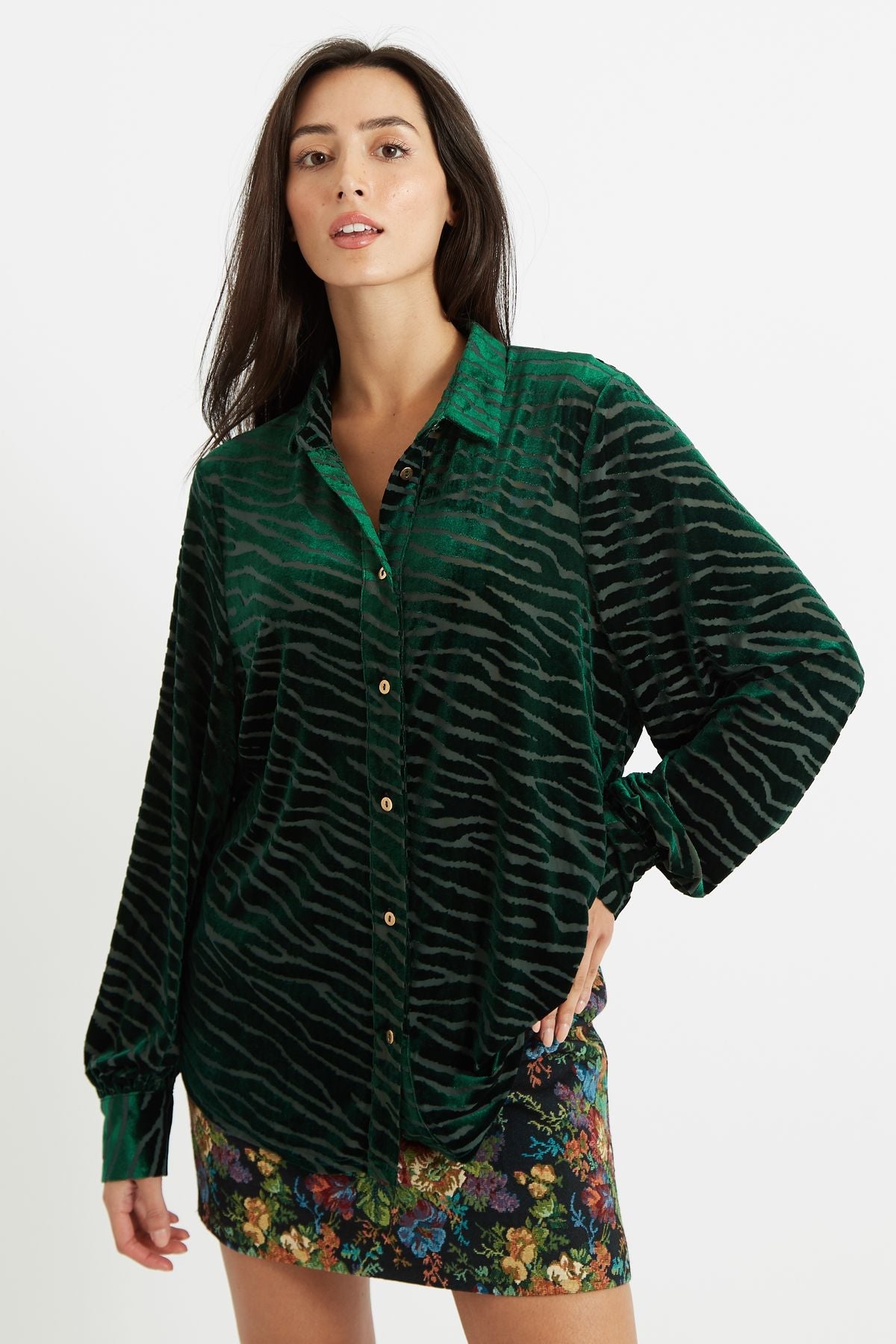 Byron Zebra Devore Shirt