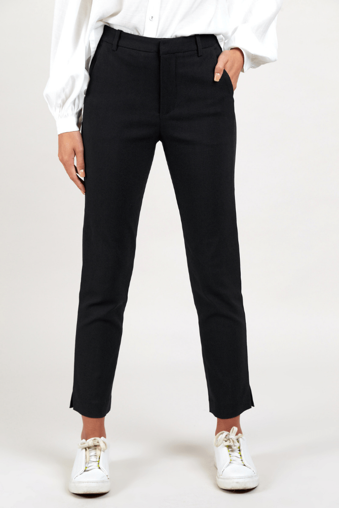 Louche Joele Slim Fit Trouser - Black - Front