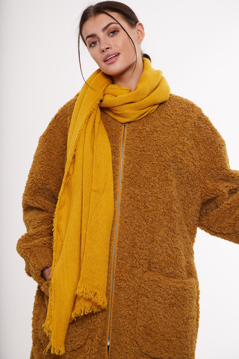 Louche Edie Lightweight Scarf - Mustard - Front