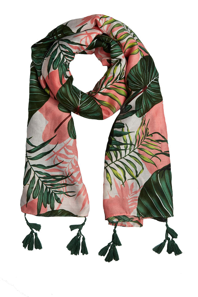Barkley Banana Leaf Print Scarf