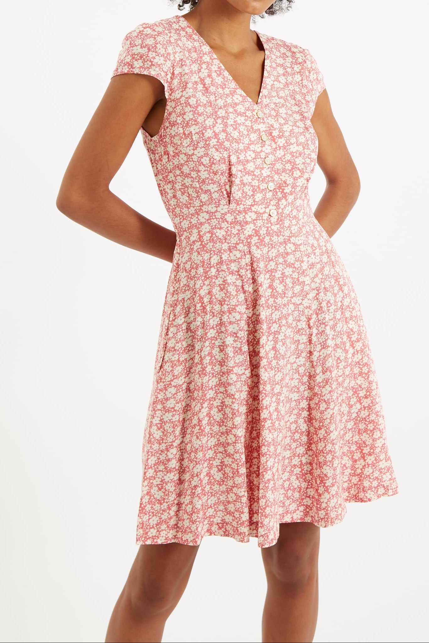 Cathleen Mini Periwinkle Tea Dress – Louche