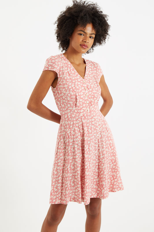 Cathleen Mini Periwinkle Tea Dress