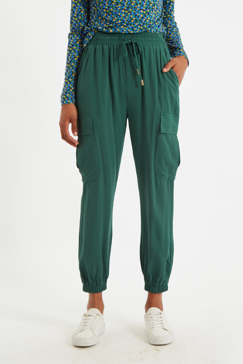 Louche Chava Green Cargo Trouser - Front