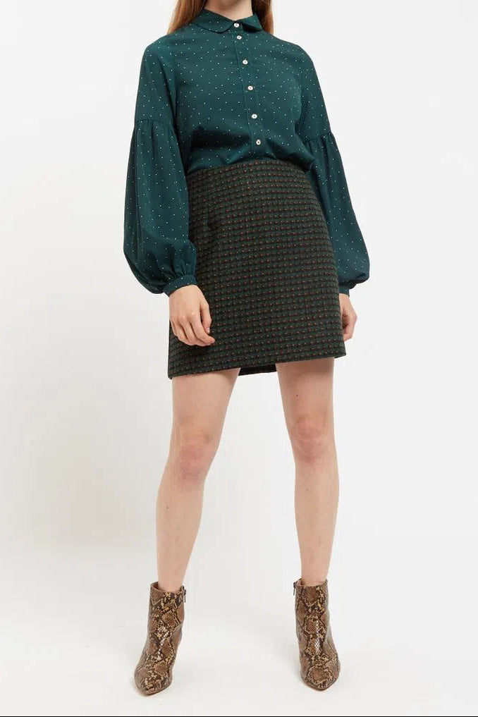Aubin Cottage Check Line Mini Skirt