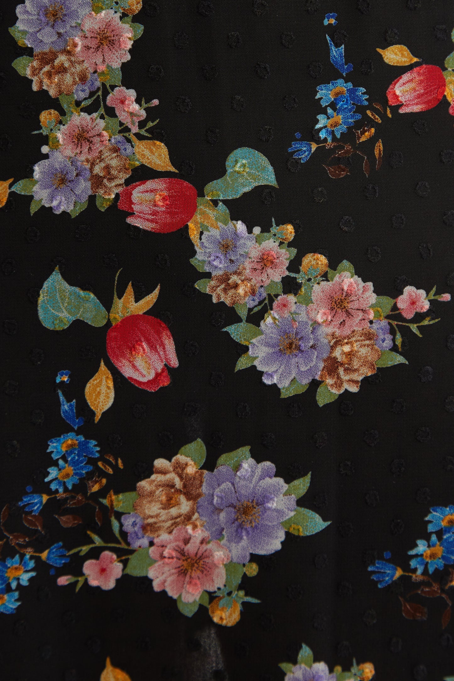 Louche Dina Carpathian Florals Print Asymmetric Strappy Midi Dress