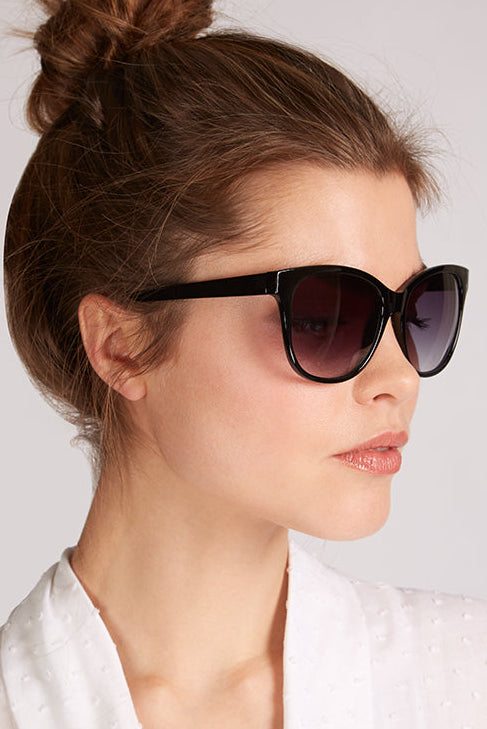 Louche Dena Core Sunglasses Black - Front