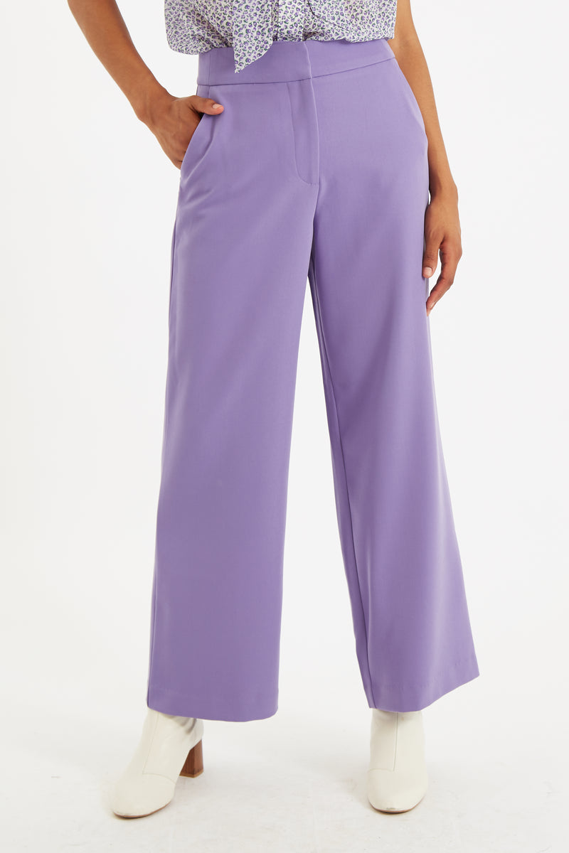 Elina Wide Leg Trouser - Front