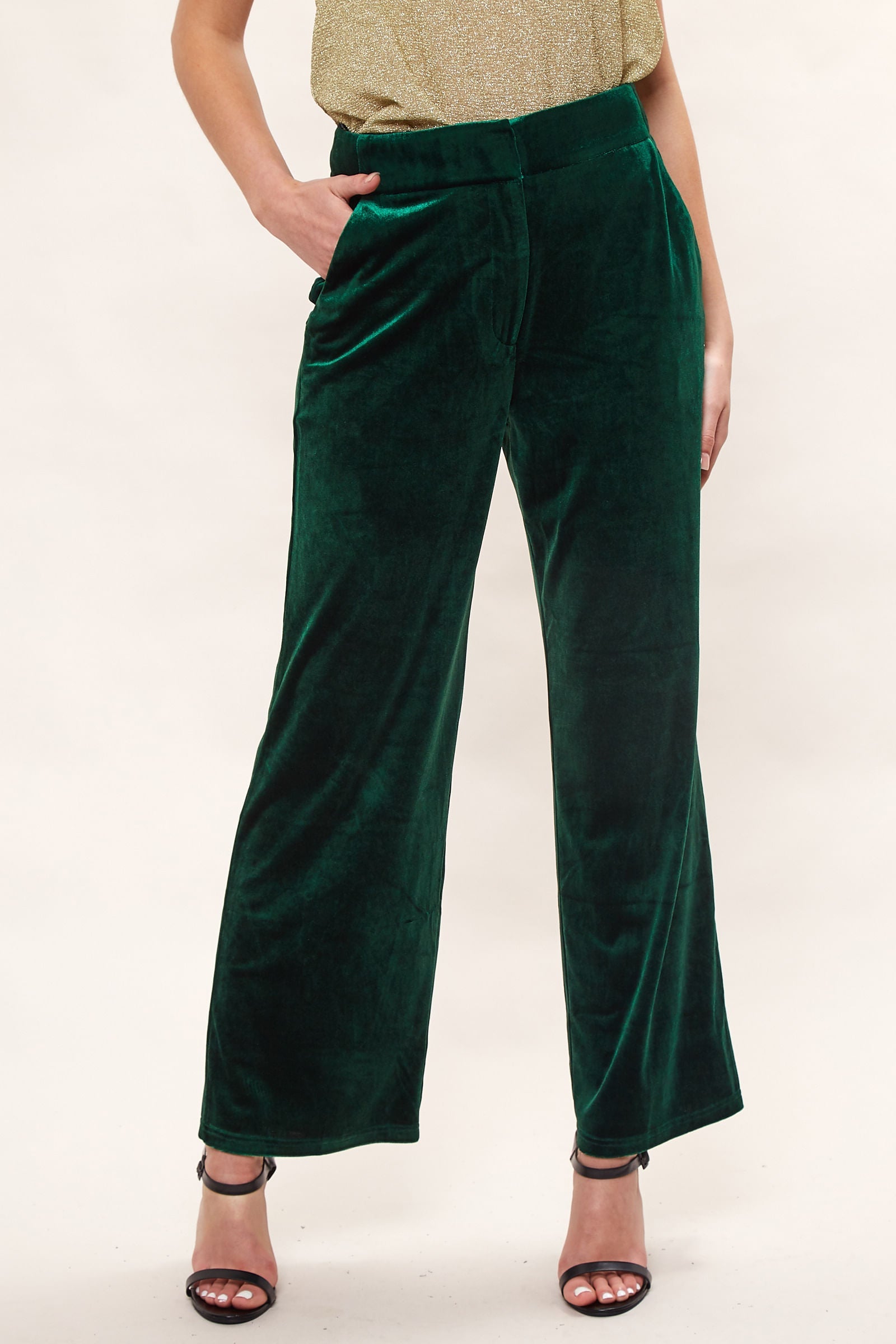 Elina Velvet Straight Leg Trouser