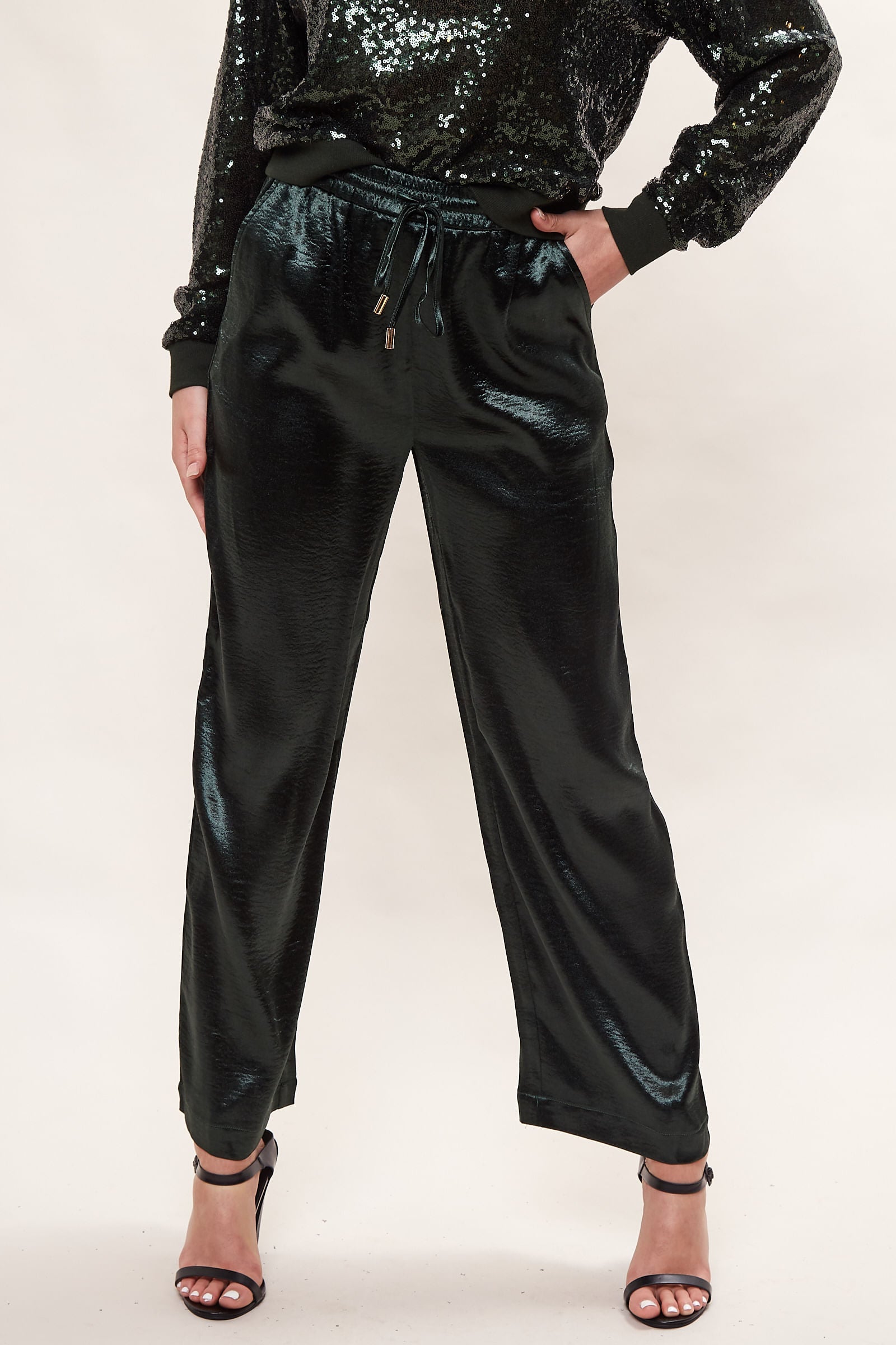 Satin Emmanuella Pull On Trouser