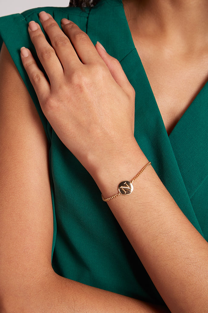 Emily Personal Letter Disc Bracelet